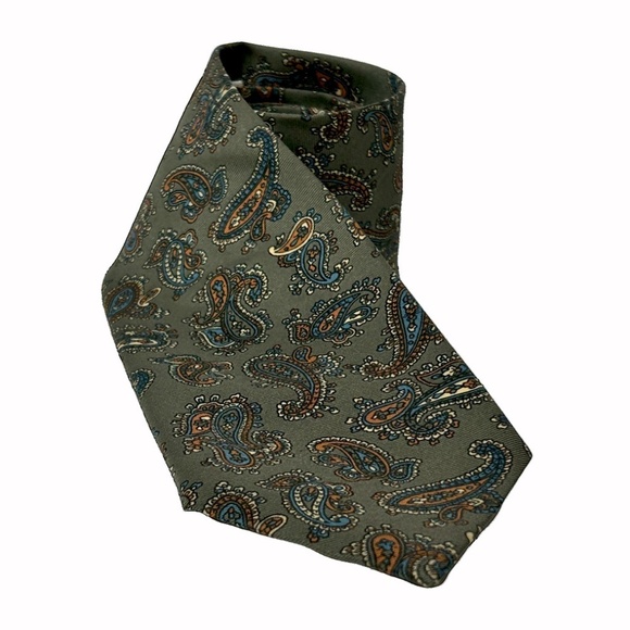 Lot Oscar de la Renta Neckties Ties Paisley Cubed Patterns Hand Finished - Picture 4 of 15